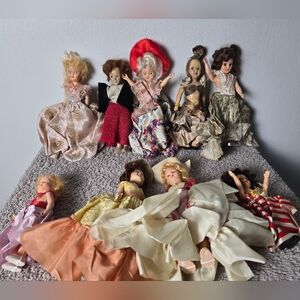 Vintage Doll Collection with Assorted Dresses #G34